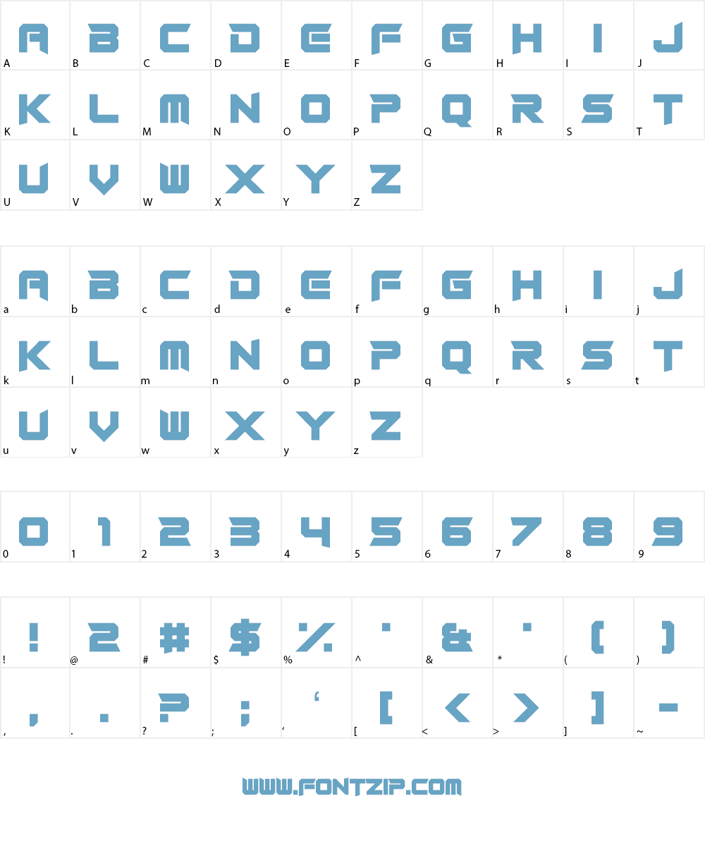 Rocket Rinder Font Character